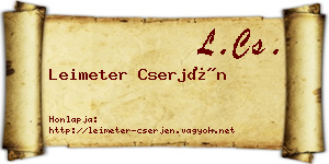 Leimeter Cserjén névjegykártya